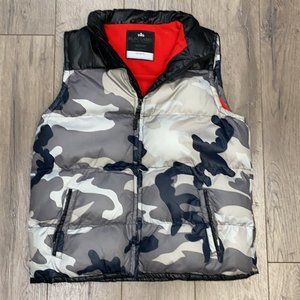 Blac Label Youth Black/Gray Camo Puffer Vest